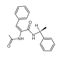 S(+)-N-(α-Phenylethyl)-α-acetamidozimtsaeureamid Structure