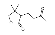 4,4-dimethyl-3-(3-oxobutyl)oxolan-2-one结构式