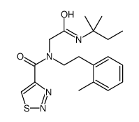 1,2,3-Thiadiazole-4-carboxamide,N-[2-[(1,1-dimethylpropyl)amino]-2-oxoethyl]-N-[2-(2-methylphenyl)ethyl]-(9CI)结构式