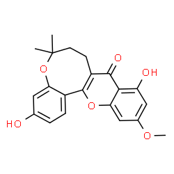 7,8-Dihydro-3,10-dihydroxy-12-methoxy-6,6-dimethyl-6H,9H-[1]benzopyrano[3,2-e][1]benzoxocin-9-one picture