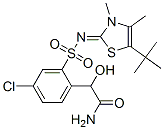 Benzeneacetamide,4-chloro-2-[[[5-(1,1-dimethylethyl)-3,4-dimethyl-2(3H)-thiazolylidene]amino]sulfonyl]--alpha--hydroxy- structure