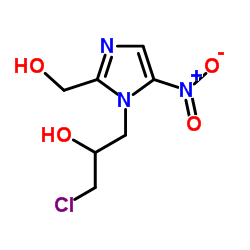 alpha-(chloromethyl)-2-hydroxymethyl-5-nitroimidazole-1-ethanol Structure