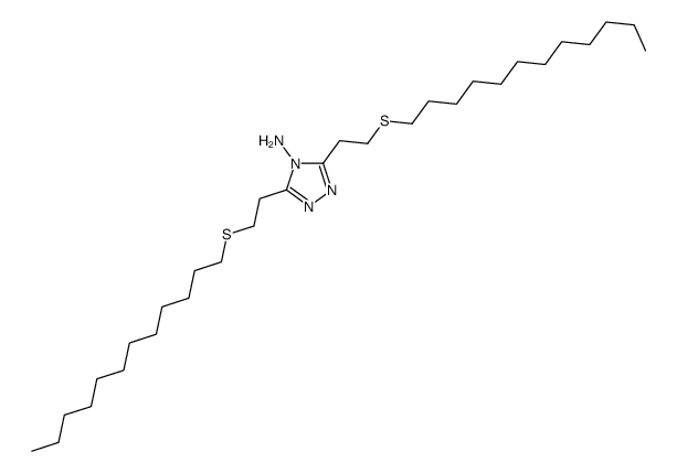 3,5-bis(2-dodecylsulfanylethyl)-1,2,4-triazol-4-amine结构式