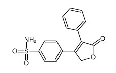 4-(5-oxo-4-phenyl-2H-furan-3-yl)benzenesulfonamide结构式