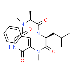 (2E)-3-Phenyl-N-methylcyclo(Dha-Gly-N-methyl-L-Ala-L-Leu-) structure