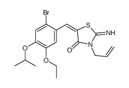 (5Z)-3-Allyl-5-(2-bromo-5-ethoxy-4-isopropoxybenzylidene)-2-imino -1,3-thiazolidin-4-one Structure