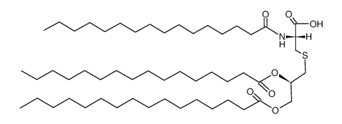 N-ALPHA-PALMITOYL-S-[2,3-BIS(PALMITOYLOXY)-(2RS)-PROPYL]-L-CYSTEINE structure