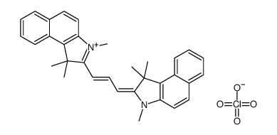 2-[3-(1,3-二氢-1,1,3-三甲基-2H-苯并[e]吲哚-2-亚基)-1-丙烯-1-基]-1,1,3-三甲基-1H-苯并[e]吲哚鎓高氯酸盐结构式