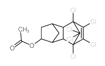 5,6,7,8,9,9-hexachloro-1,2,3,4,4a,5,8,8a-octahydro-1,4:5,8-dimethanonaphthalen-2-yl acetate结构式