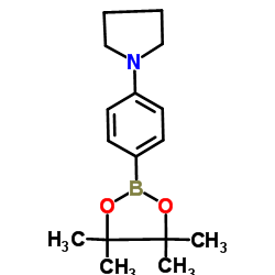 1-[4-(4,4,5,5-四甲基-1,3,2-二噁硼烷-2-基)苯基]吡咯烷结构式