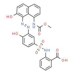 2-[[[4-hydroxy-3-[[2-hydroxy-8-[(methoxycarbonyl)amino]-1-naphthyl]azo]phenyl]sulphonyl]amino]benzoic acid结构式