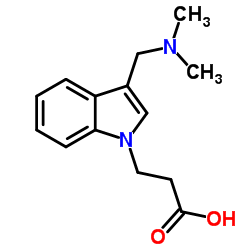 3-{3-[(Dimethylamino)methyl]-1H-indol-1-yl}propanoic acid Structure