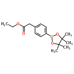 Ethyl 2-(4-(4,4,5,5-tetramethyl-1,3,2-dioxaborolan-2-yl)phenyl)acetate structure