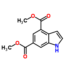 Dimethyl 1H-indole-4,6-dicarboxylate structure