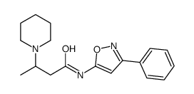 1-Piperidinepropanamide, beta-methyl-N-(3-phenyl-5-isoxazolyl)- picture