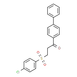 1-[1,1'-BIPHENYL]-4-YL-3-[(4-CHLOROPHENYL)SULFONYL]-1-PROPANONE structure