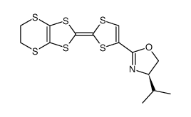 (4R)-2-(ethylenedithio-tetrathiafulvalenyl)-4-isopropyl-2-oxazoline结构式