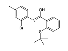 N-(2-bromo-4-methylphenyl)-2-tert-butylsulfanylbenzamide结构式