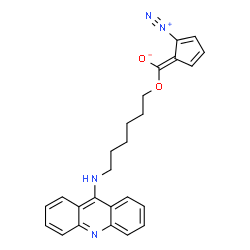 9-(6-(2-diazocyclopentadienylcarbonyloxy)hexylamino)acridine structure