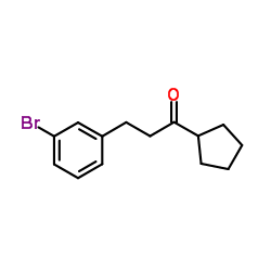 3-(3-Bromophenyl)-1-cyclopentyl-1-propanone structure