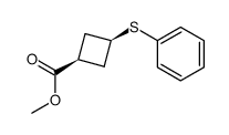 methyl (Z)-3-phenylthio-1-cyclobutanecarboxylate结构式