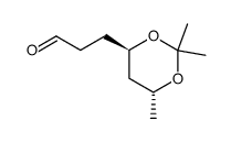 3-((4R,6R)-2,2,6-trimethyl-1,3-dioxan-4-yl)propanal结构式