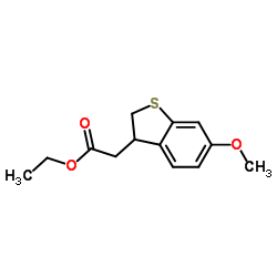 Ethyl (6-methoxy-2,3-dihydro-1-benzothiophen-3-yl)acetate结构式