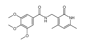 Benzamide, N-[(1,2-dihydro-4,6-dimethyl-2-oxo-3-pyridinyl)methyl]-3,4,5-trimethoxy Structure