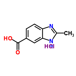 2-METHYL-1 H-BENZOIMIDAZOLE-5-CARBOXYLIC ACID HYDROCHLORIDE结构式