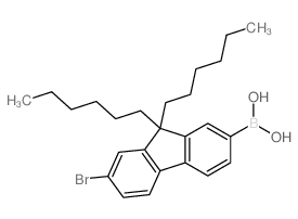 7-溴-9,9-二己基芴-2-硼酸结构式