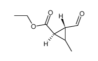 ethyl 3-formyl, 2-methyl-cyclopropanecarboxylate Structure