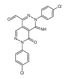 3,6-bis-(4-chlorophenyl)-4-imino-5-oxo-3,4,5,6-tetrahydropyridazino[4,5-d]pyridazine-1-carbaldehyde结构式