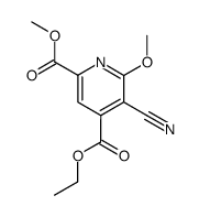 2-Methoxy-4-ethoxycarbonyl-3-cyan-pyridin-carbonsaeure-(6)-methylester结构式