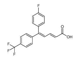 (2E,4Z)-5-(4-fluorophenyl)-5-[4-(trifluoromethyl)phenyl]-2,4-pentadienoic acid结构式