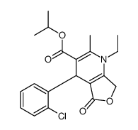 propan-2-yl 4-(2-chlorophenyl)-1-ethyl-2-methyl-5-oxo-4,7-dihydrofuro[3,4-b]pyridine-3-carboxylate Structure