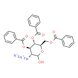 3,4,6-Tri-O-benzoyl-2-deoxy-2-azido-D-glucopyranose Structure