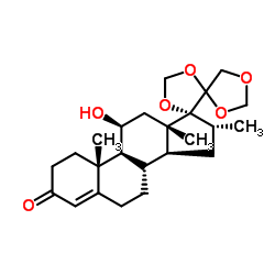 11β-羟基-16α-甲基-17,20：20,21-双(亚甲基二氧基)-孕甾-4-烯-3-酮图片