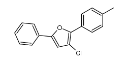 3-chloro-2-(4-methylphenyl)-5-phenylfuran Structure