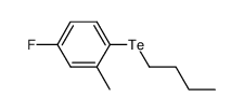 butyl(4-fluoro-2-methylphenyl)tellane结构式