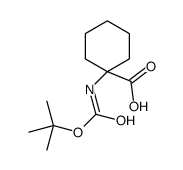1-({[(2-Methyl-2-propanyl)oxy]carbonyl}amino)cyclohexanecarboxyli c acid结构式