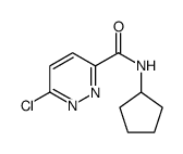 6-chloro-N-cyclopentylpyridazine-3-carboxamide结构式