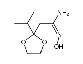 N'-hydroxy-2-(2-isopropyl-1,3-dioxolan-2-yl)acetimidamide Structure