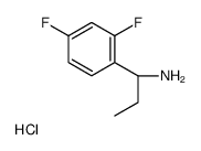 (1R)-1-(2,4-Difluorophenyl)-1-propanamine hydrochloride (1:1) Structure