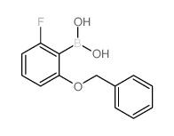 2-苄氧基-6-氟苯硼酸结构式