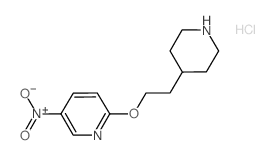 5-Nitro-2-[2-(4-piperidinyl)ethoxy]pyridine hydrochloride Structure