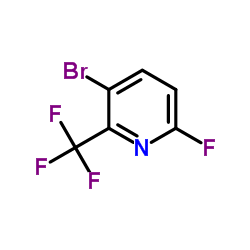 3-Bromo-6-fluoro-2-(trifluoromethyl)pyridine结构式