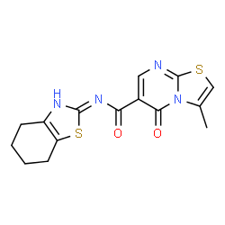 3-methyl-5-oxo-N-[(2Z)-4,5,6,7-tetrahydro-1,3-benzothiazol-2(3H)-ylidene]-5H-[1,3]thiazolo[3,2-a]pyrimidine-6-carboxamide Structure