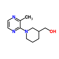 [1-(3-Methyl-2-pyrazinyl)-3-piperidinyl]methanol结构式