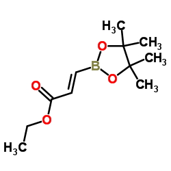 3-(4,4,5,5-四甲基-[1,3,2]二噁硼烷-2-基)-丙烯酸乙酯结构式