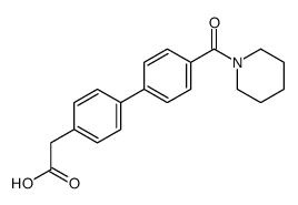 {4-[4-(Piperidinocarbonyl)phenyl]phenyl}acetic acid结构式